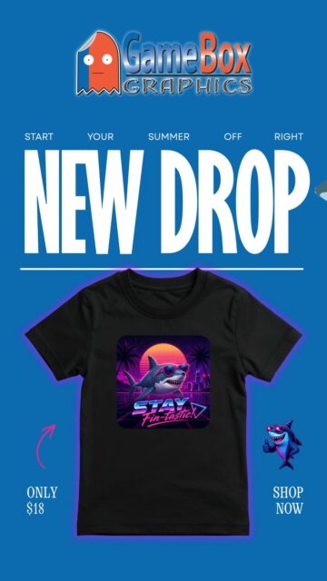 New seasonal t-shirt drop! 🦈Go to the link below to check it out!
https://gameboxgraphics.com/product/seasonal-shirt-summer/
